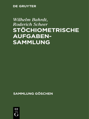 cover image of Stöchiometrische Aufgabensammlung